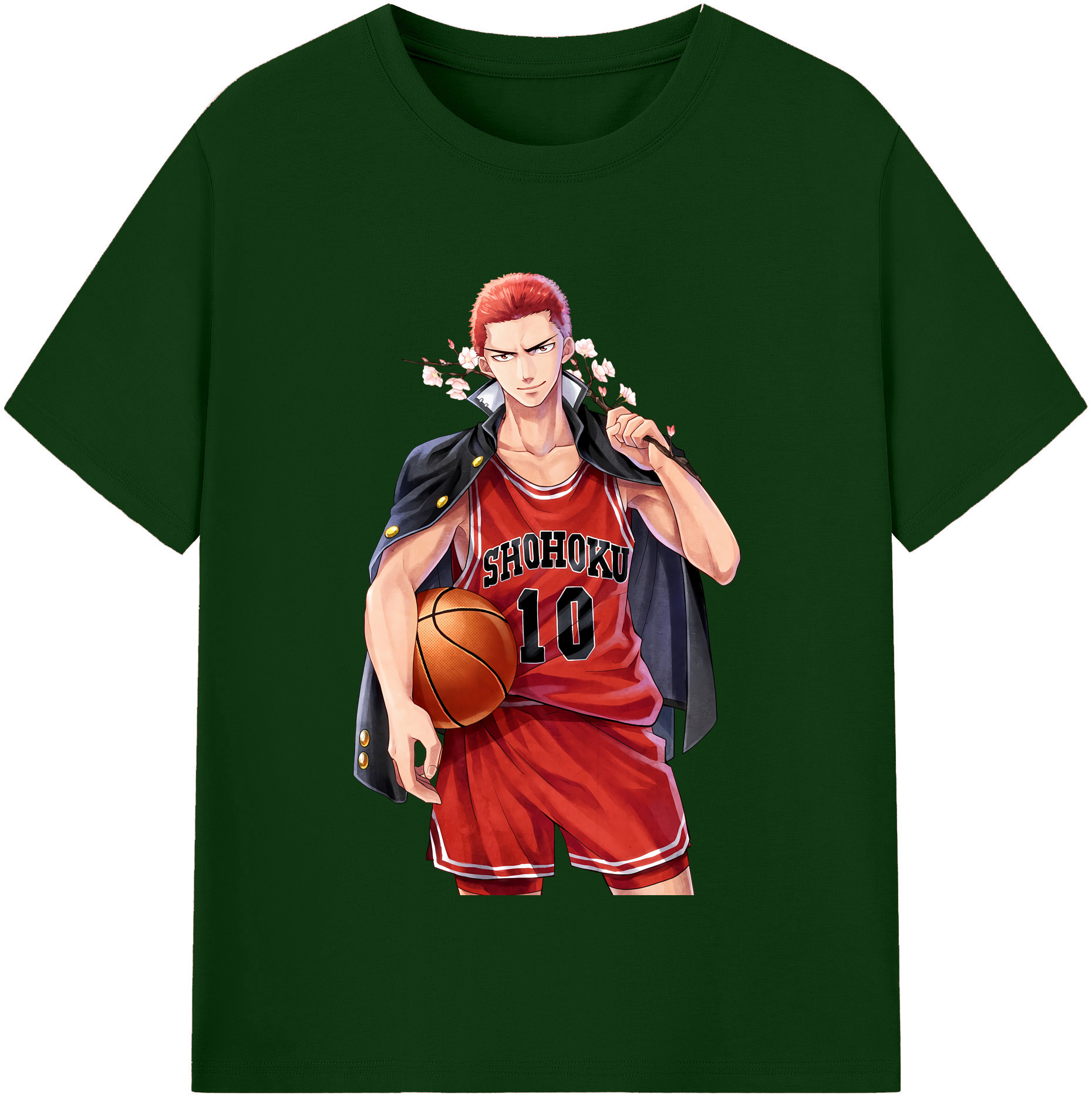 SLAM DUNK／スラムダンク 綿100％半袖Tシャツ（フロントプリント）